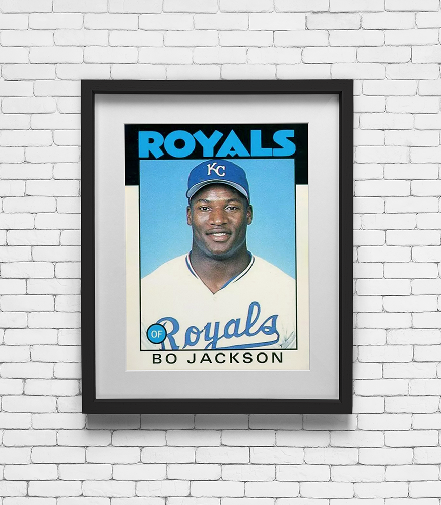 1986 Topps Bo Jackson #50T RC Card Print - Kansas City Royals