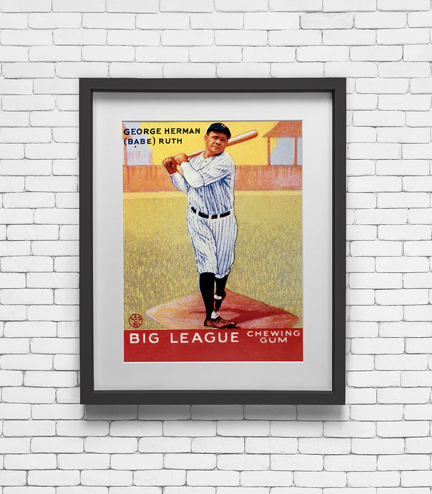 1933 Goudey Babe Ruth Card Print - New York Yankees