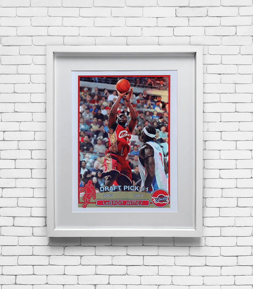 2003 Topps Chrome Lebron James #111 Basketball Card Print - Cleveland Cavaliers