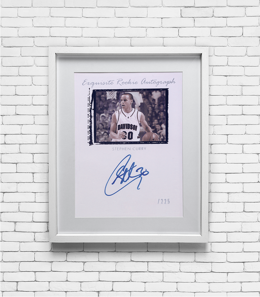 2009 Upper Deck Exquisite Stephen Curry #72 RC Basketball Card Print - Golden State Warriors