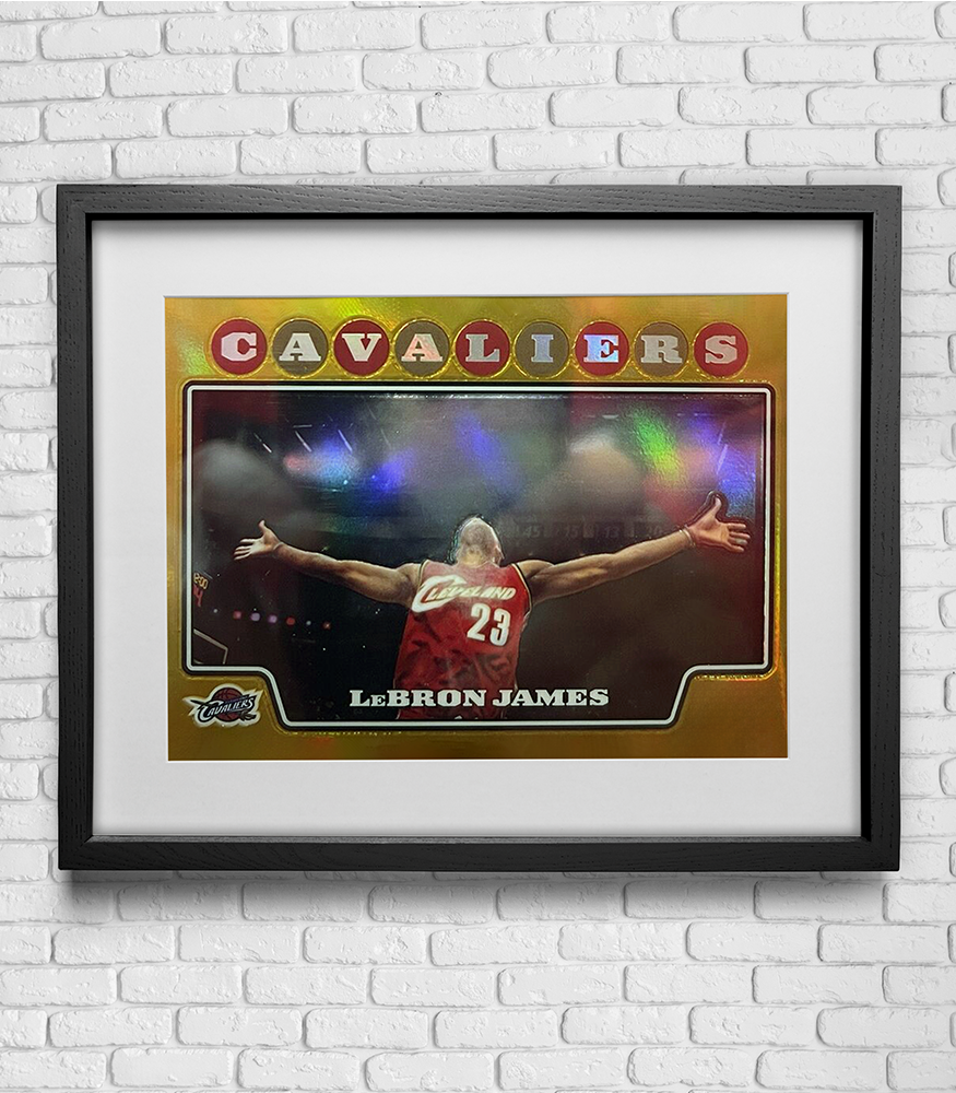 2008 Topps Chrome LeBron James #23 Basketball Card Print – Cleveland Cavaliers