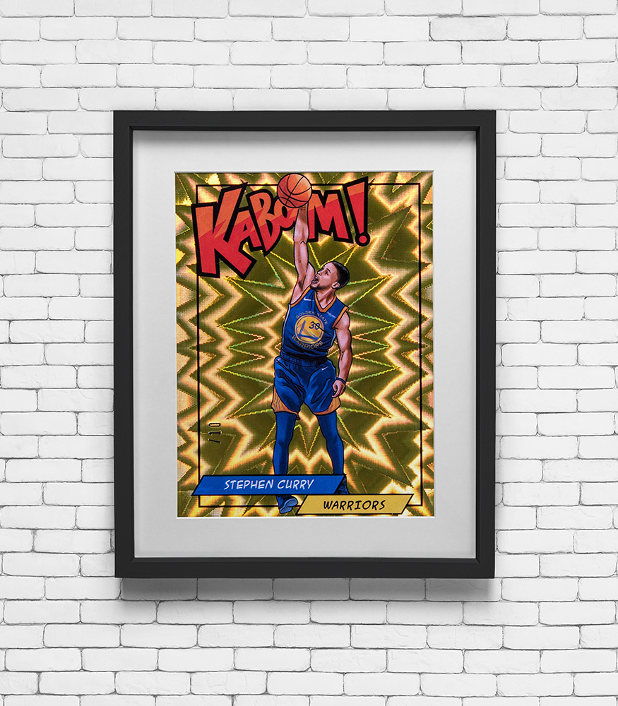 2018 Panini Stephen Curry #K-SC Kaboom! Card Print - Golden State Warriors