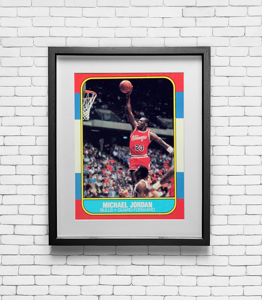 1986 Fleer Michael Jordan #57 Card Print - Chicago Bulls