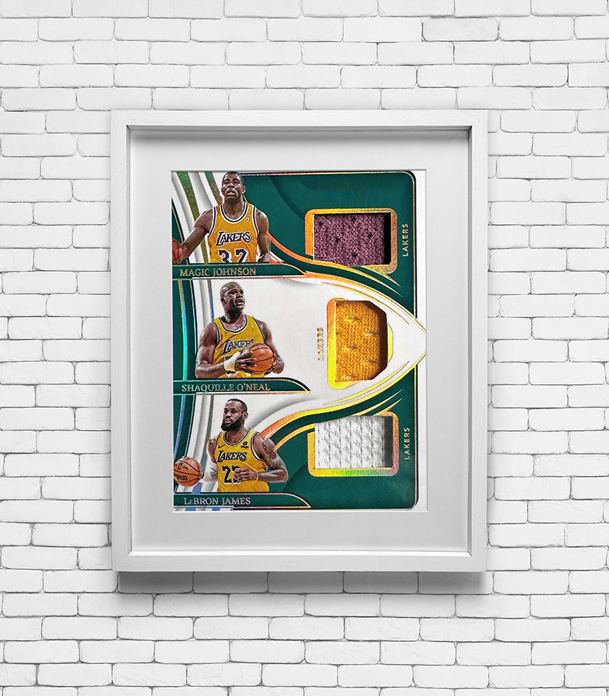 2023 Immaculate Magic Johnson, Shaquille O'neal, Lebron James Triple Patch - Los Angeles Lakers