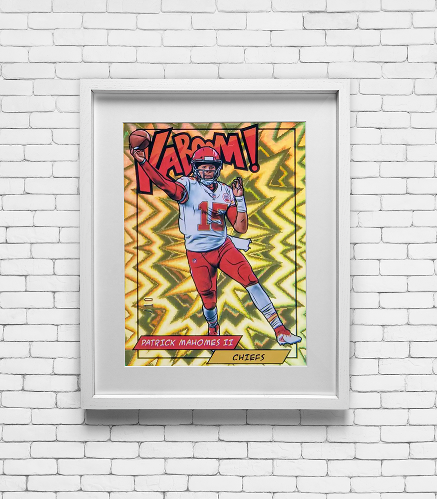 2018 Panini Kaboom! Patrick Mahomes #PMA Card Print - Kansas City Chiefs