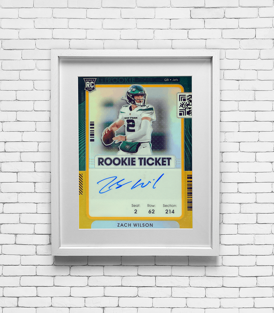 2021 Contenders Zach Wilson #102 Rookie Ticket Card Print - New York Jets