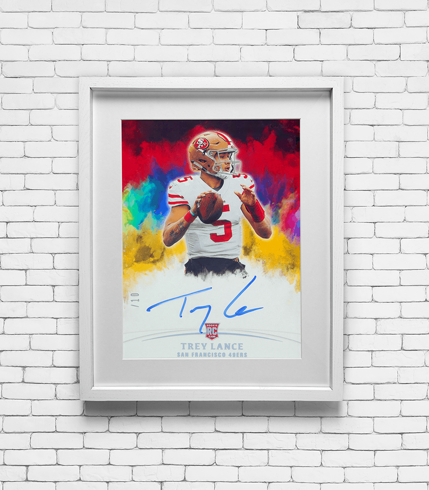 2021 Panini Origins Trey Lance #RATRL Rookie Card Print - San Francisco 49ers