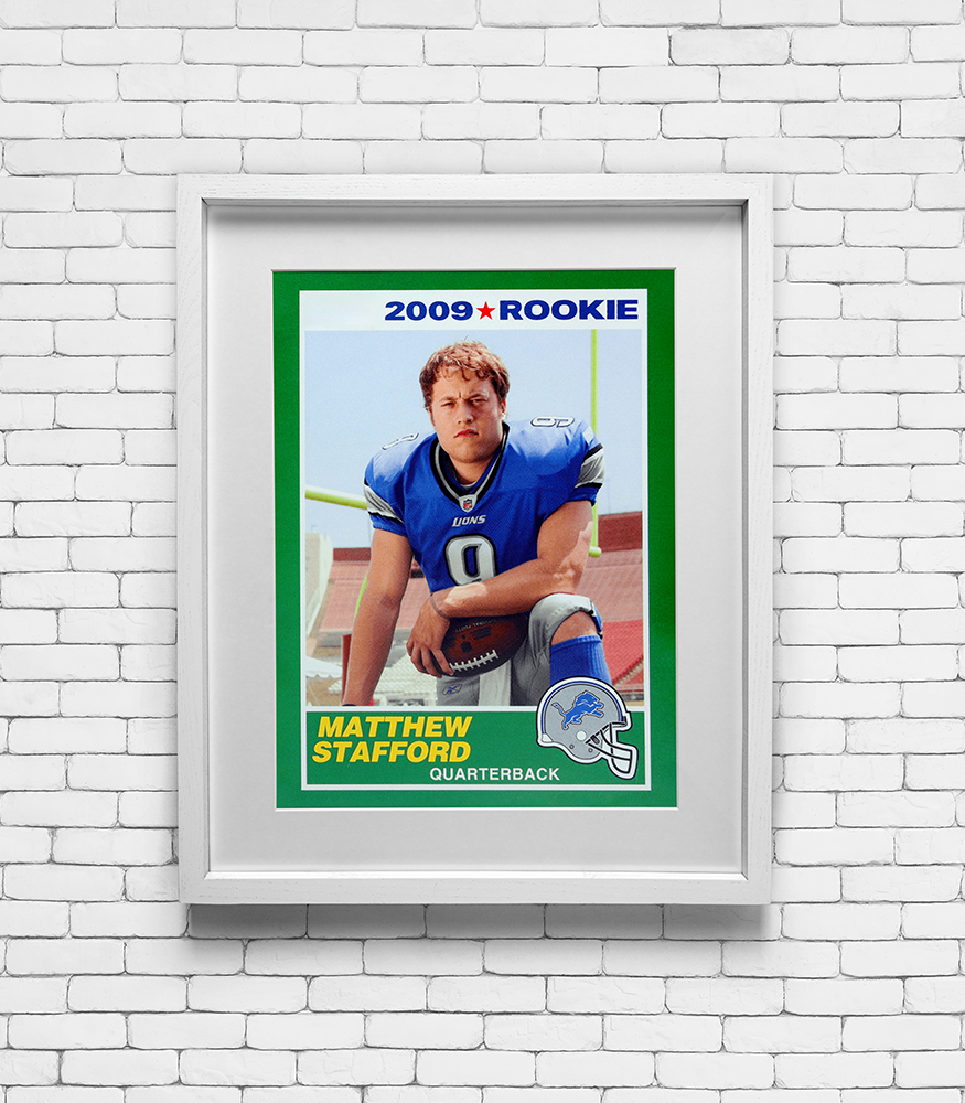 2009 Score Matthew Stafford #1 Rookie Card Print - Detroit Lions