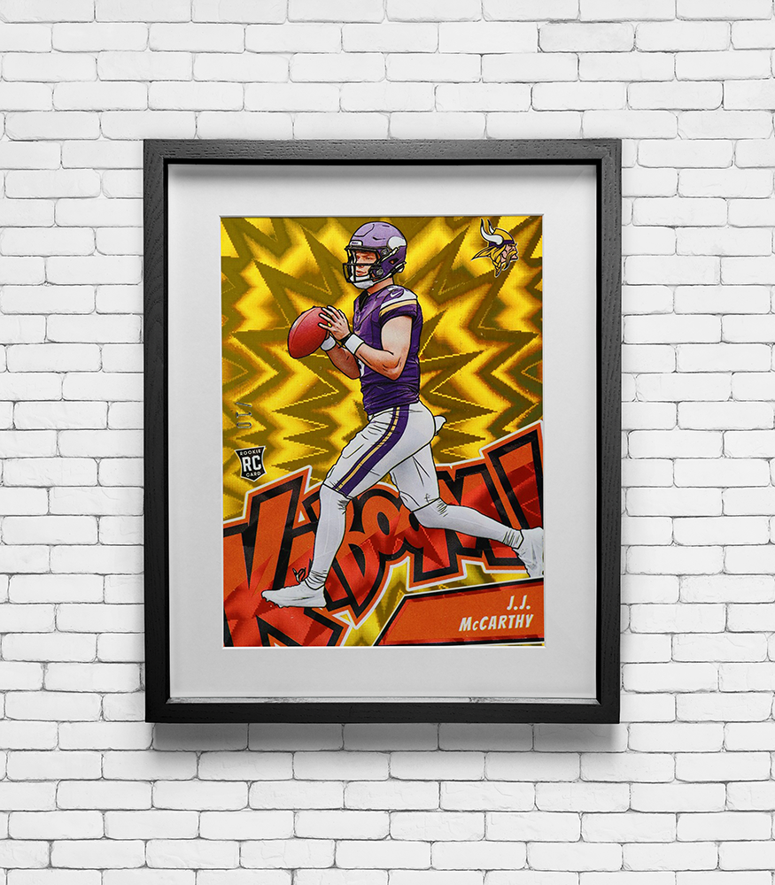 2024 Absolute JJ McCarthy Kaboom! #9 Card Print - Minnesota Vikings