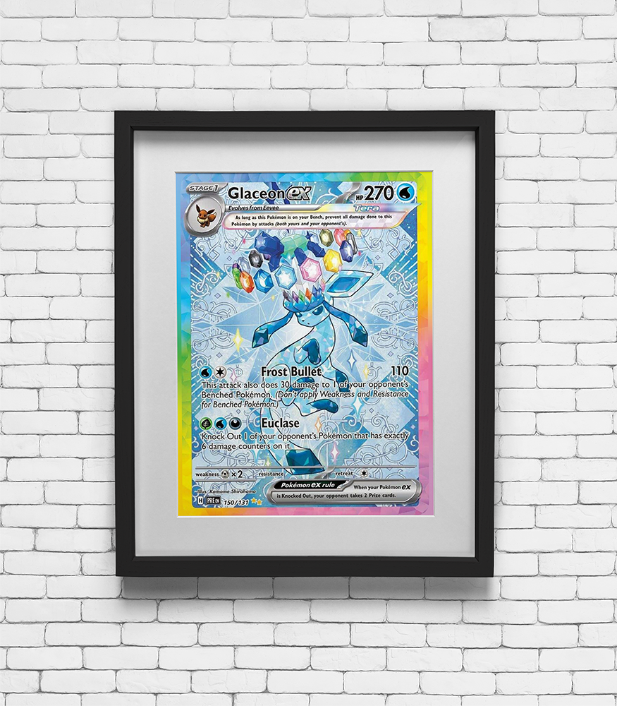 2024 Pokemon Glaceon EX - Prismatic Evolutions Print