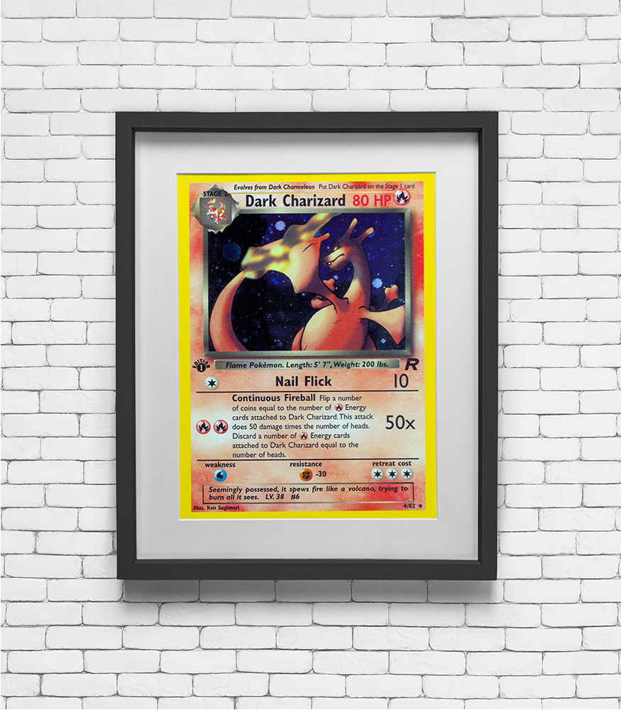 2000 Pokemon Dark Charizard - Team Rocket Print