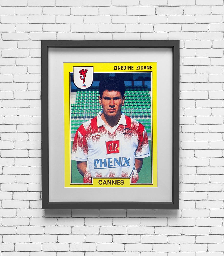 1991 Panini Foot Zinedine Zidane Rookie Card Print #43 - Cannes