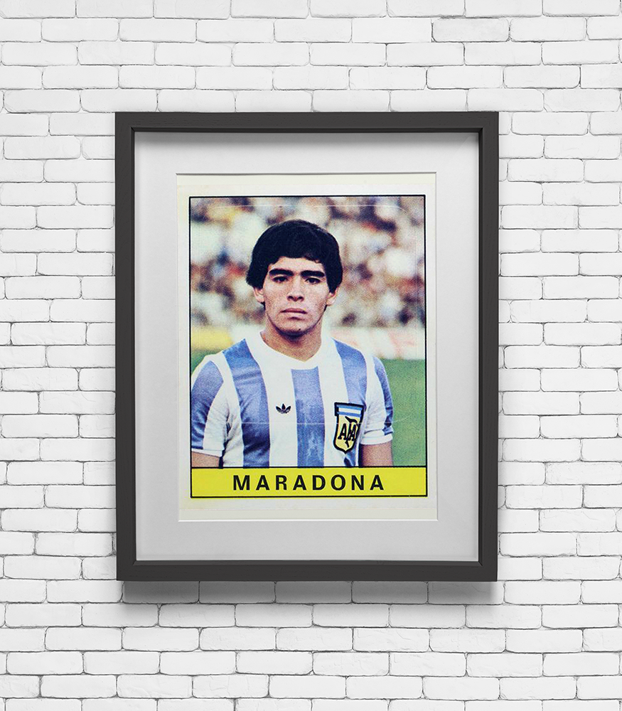1979 Panini Calciatori Stickers Diego Maradona Rookie #312 Card Print